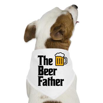 Das Stil des Beer Father Mafia-Stils - Hunde-Bandana - Weiß - Vorne