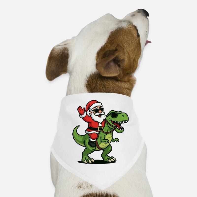 Weihnachts T Rex mit Santa Swag Hunde-Bandana