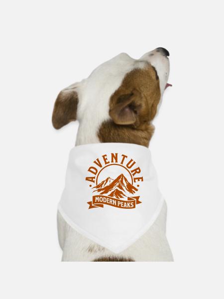 Moderne Bergabenteuer Peaks - Hunde-Bandana - Weiß - Vorne