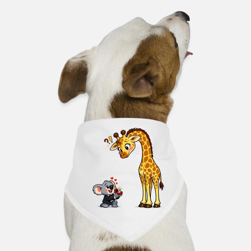 T-shirt Girafe et Koala Amour Bandana pour chien