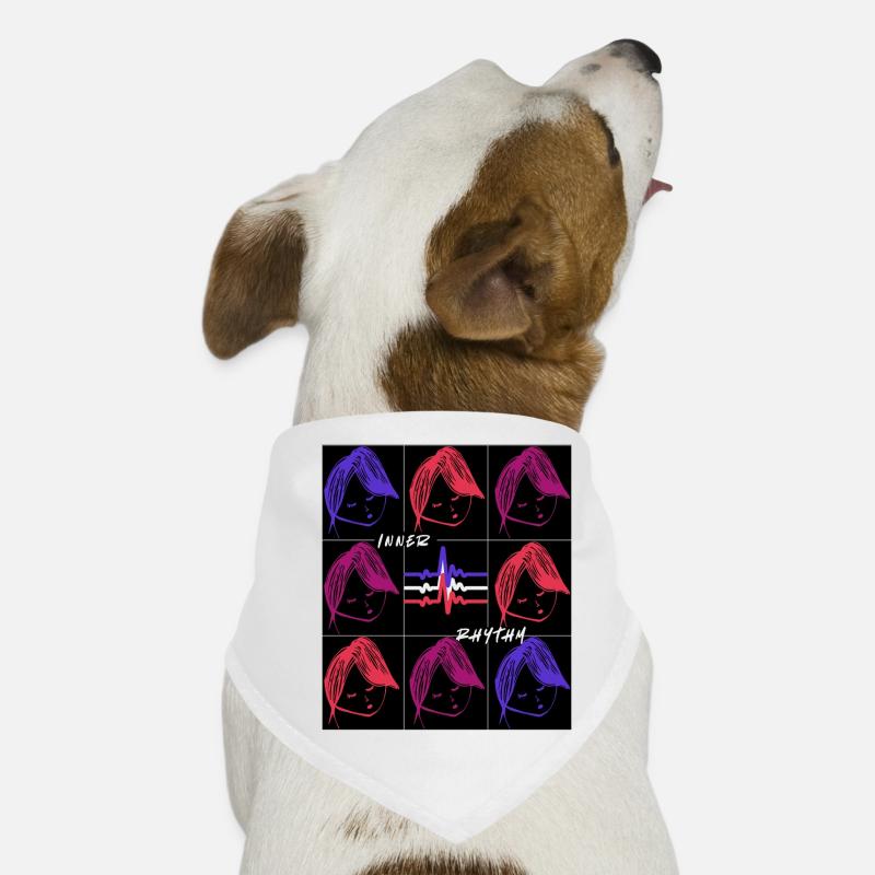 Inner Rhythm – Design minimaliste vibrant Bandana pour chien