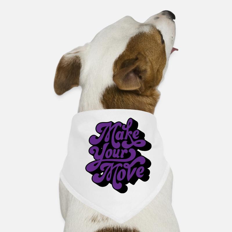 Make Your Move Retro Script Dog Bandana