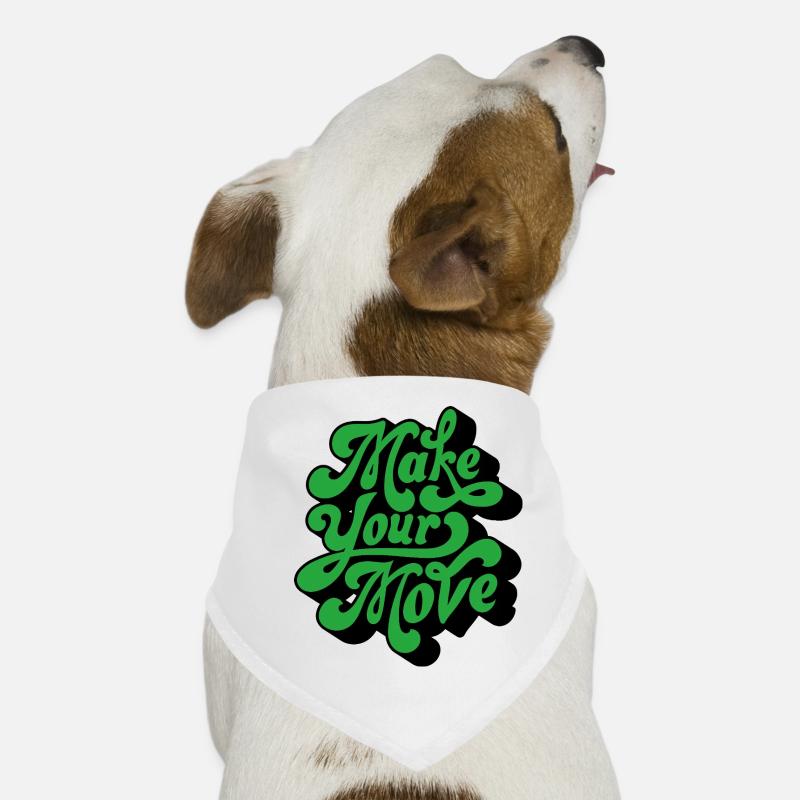 Make Your Move – Retro Handtext Dog Bandana