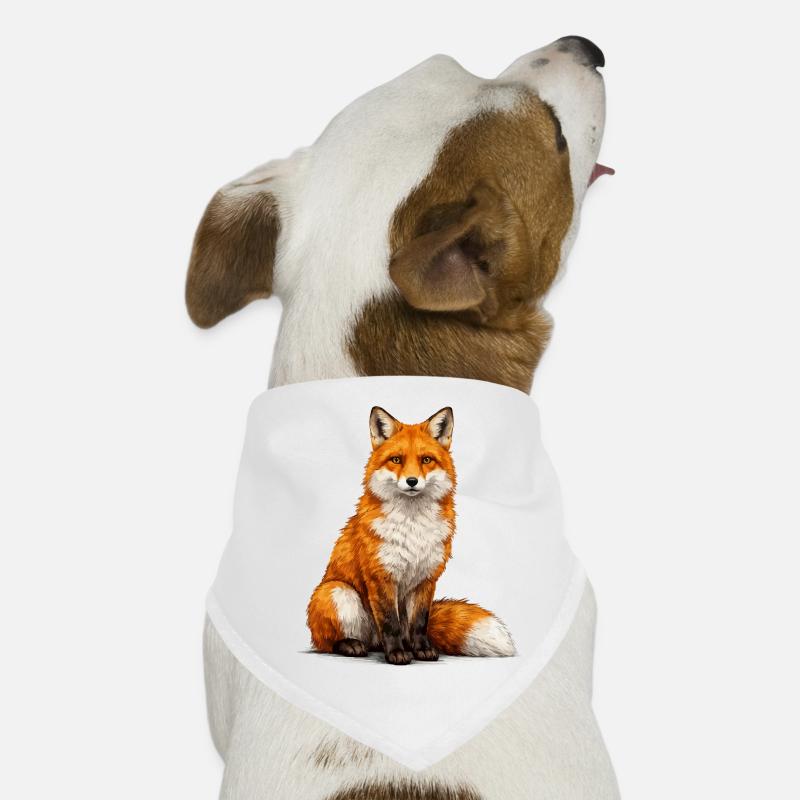 Fox Illustration Color Game Dog Bandana