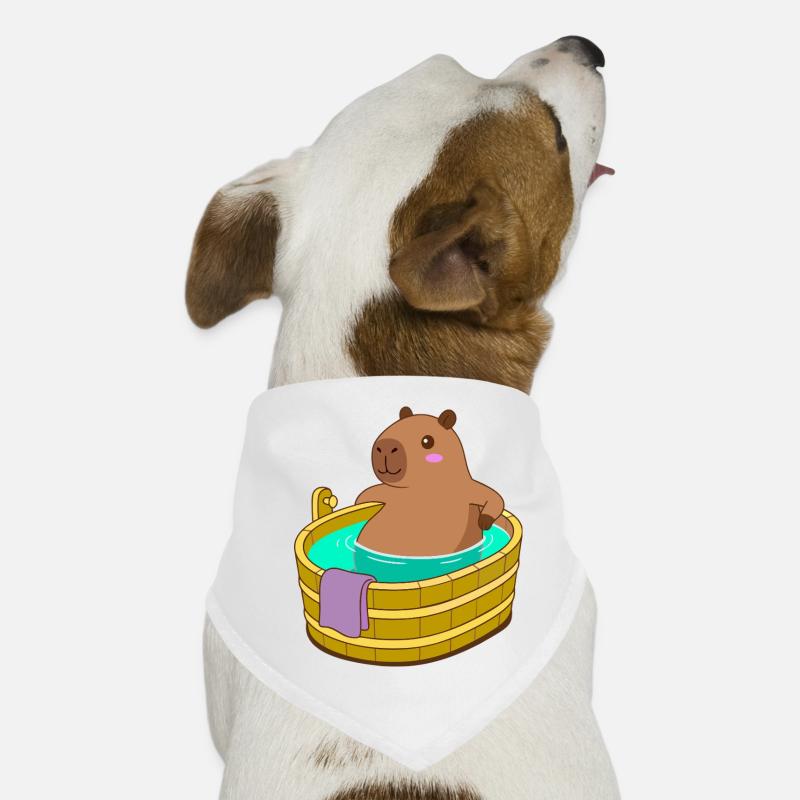 Bain et spa Capybara - Cadeau Cosy Kawaii Bandana pour chien
