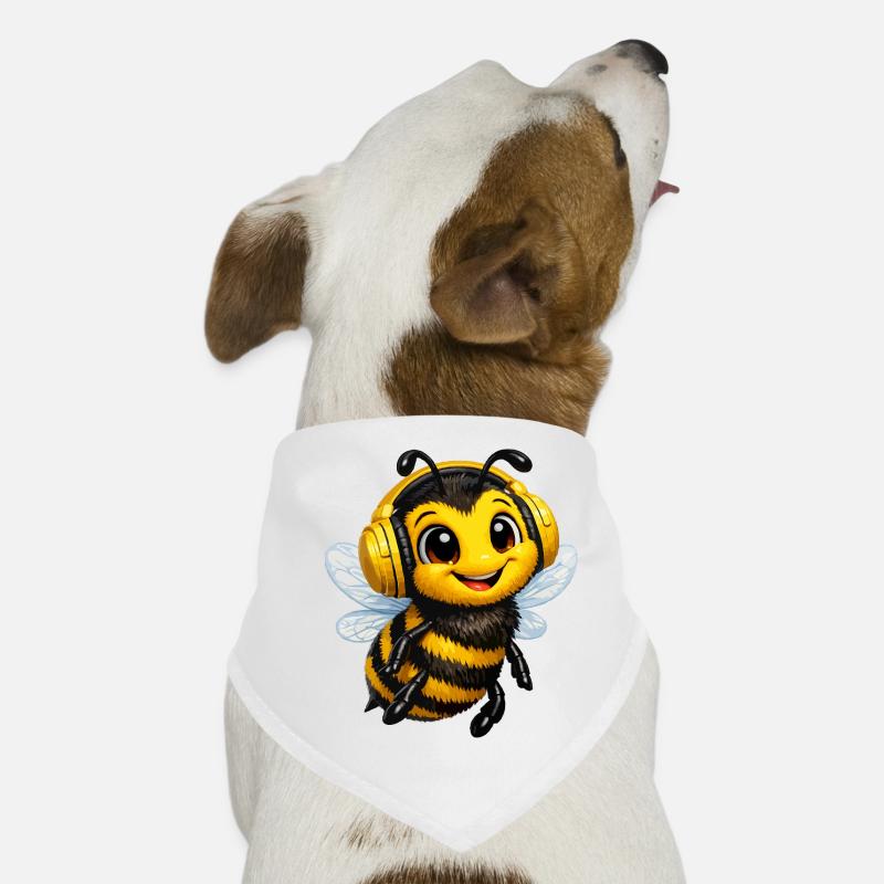 Mit Kopfhörern Hunde-Bandana