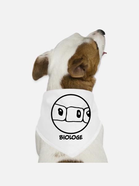 Biologe - Hunde-Bandana - Weiß - Vorne