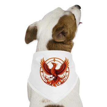 Phönix aus der Asche – Neuanfang & Transformation - Hunde-Bandana - Weiß - Vorne