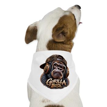 GORILLA BEATS – Urban Sound - Hunde-Bandana - Weiß - Vorne