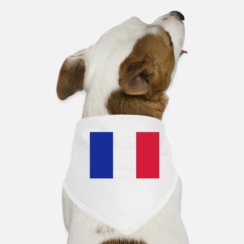 Frankreich - Hunde-Bandana - Weiß