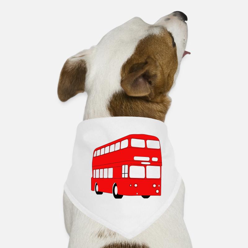 Doppeldecker Bus - Hunde-Bandana - Weiß