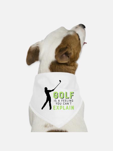 golf - Dog Bandana - white - Front