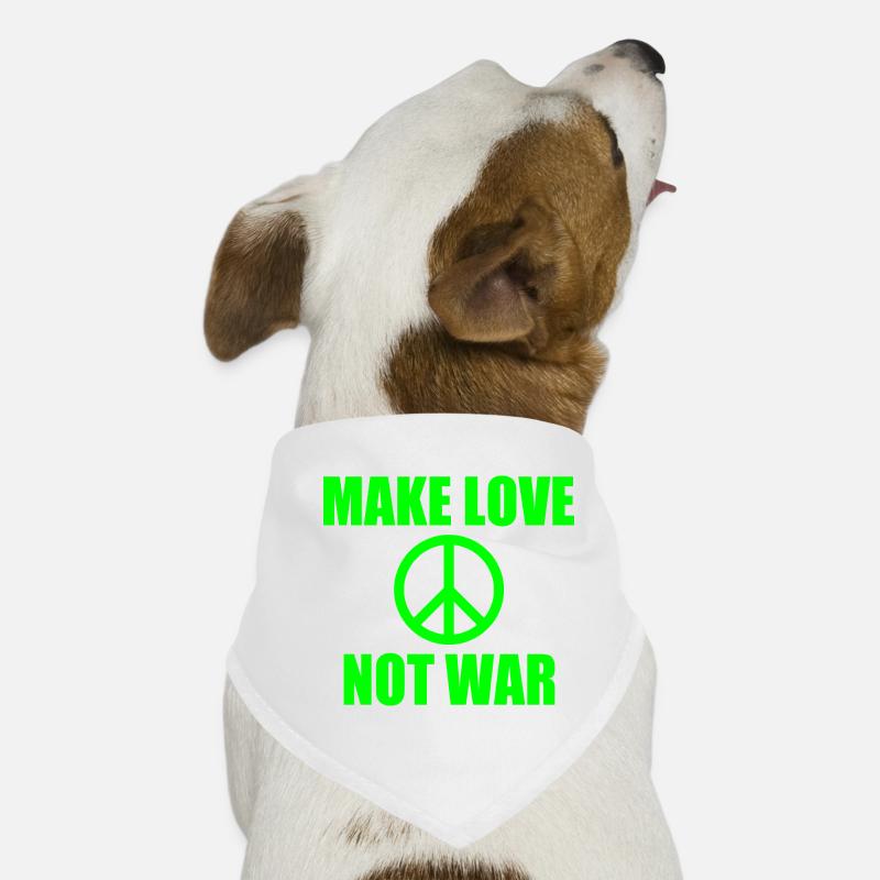 Make love not war Dog Bandana