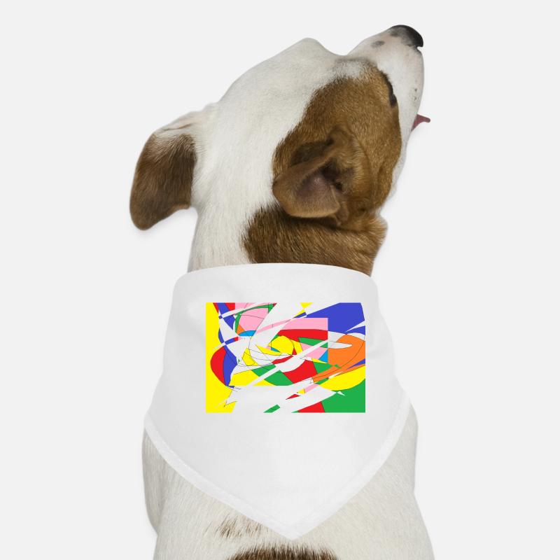 Muster - Hunde-Bandana - Weiß