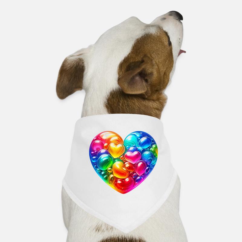 Coeur coloré Bandana pour chien