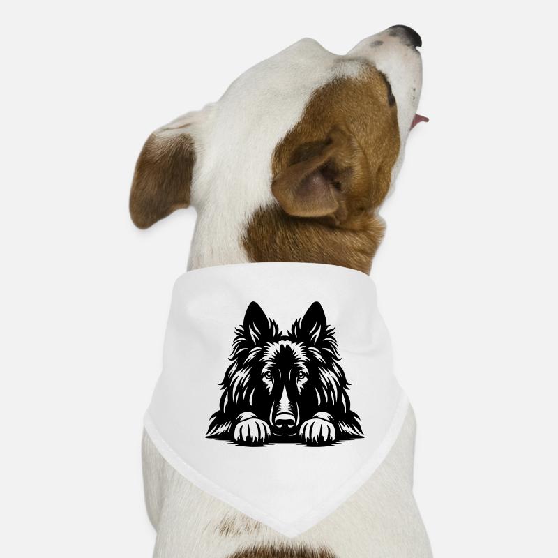 Tête de Tervueren avec pattes Bandana pour chien
