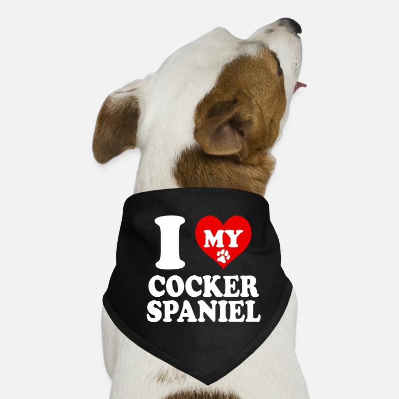 J’aime mon cocker Spanel chien chien coeur drôle Bandana pour chien