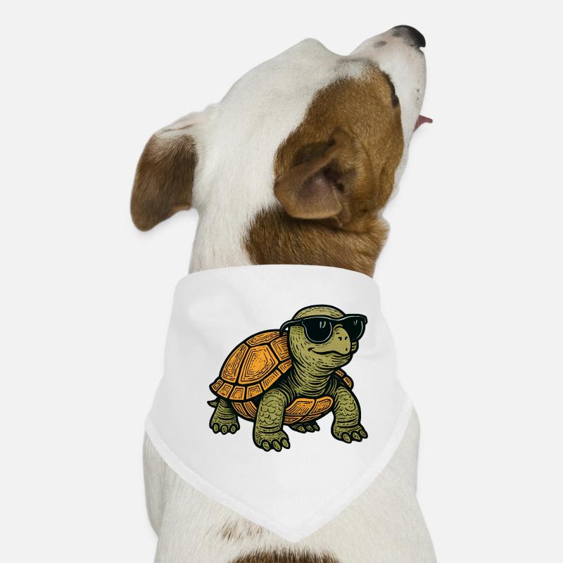 Cool turtle with sunglasses Dog Bandana