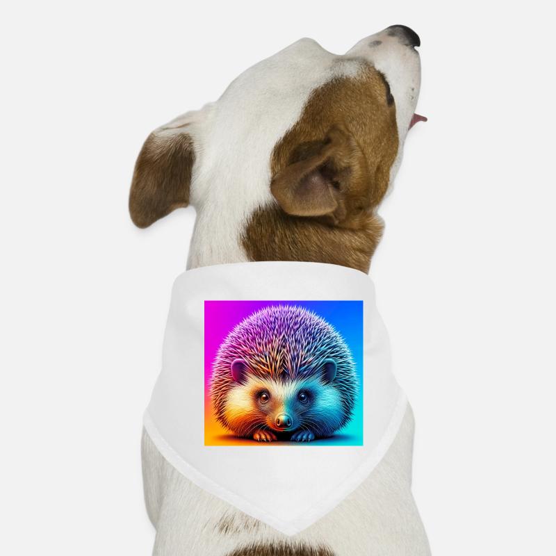 Igel - Hunde-Bandana - Weiß
