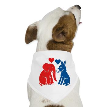 Demokraten und Republikaner USA - Hunde-Bandana - Weiß - Vorne
