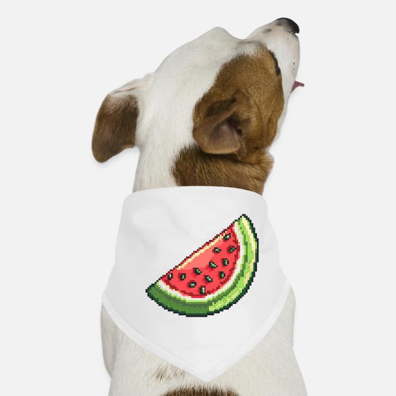 Pixel Wassermelone Slice Hunde-Bandana
