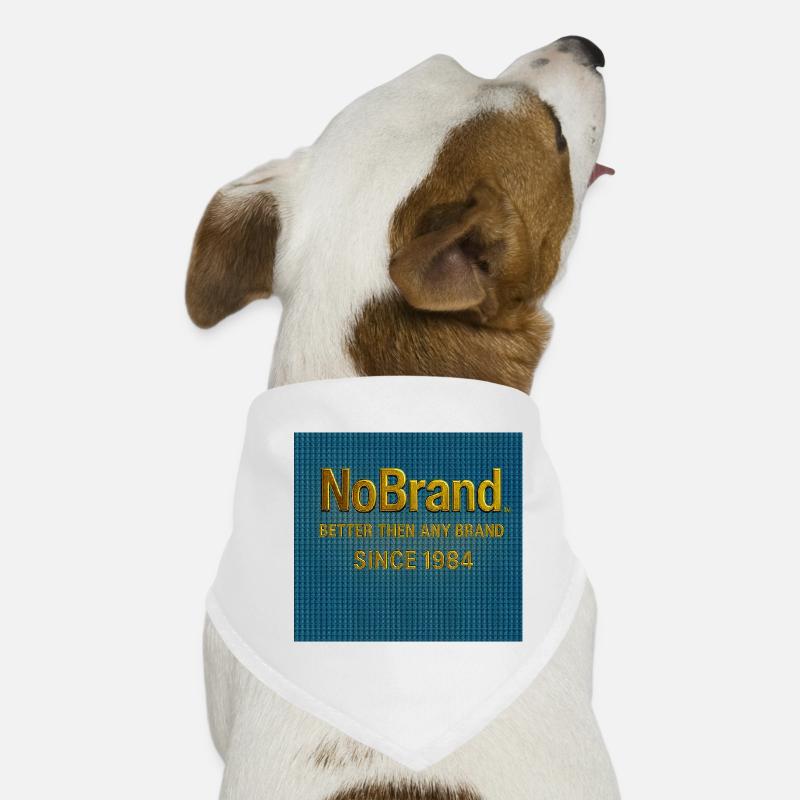 NoBrand Gold Text auf Denim Hunde-Bandana