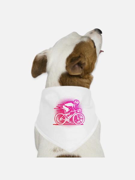Vélo de route parfait pour tous les vélos de route - Bandana pour chien - blanc - Devant