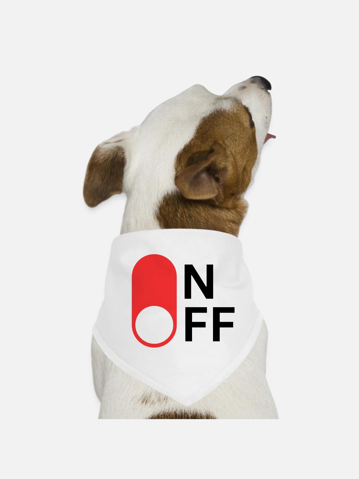 ON/OFF mode - Dog Bandana - white - Front