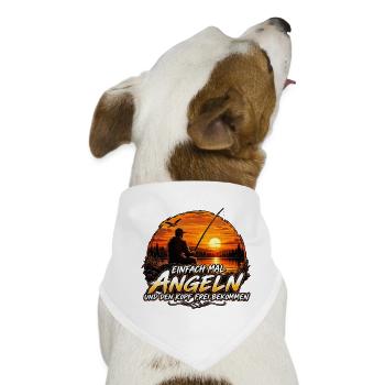 Einfach Angeln Kopf frei - Hunde-Bandana - Weiß - Vorne