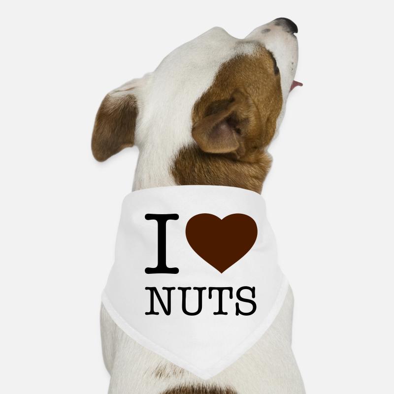 J’AIME LES NOIX Nüsse Bandana pour chien