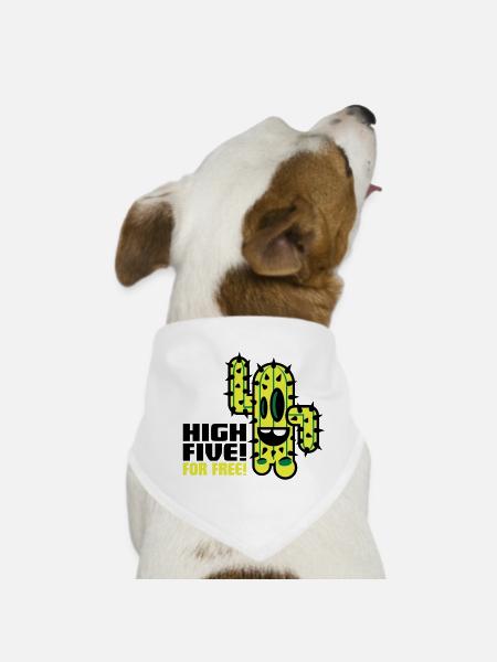 cactus comic - Dog Bandana - white - Front