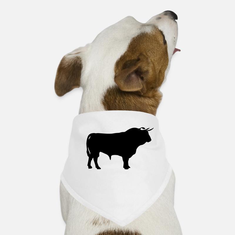 Stier Silhouette Hunde-Bandana