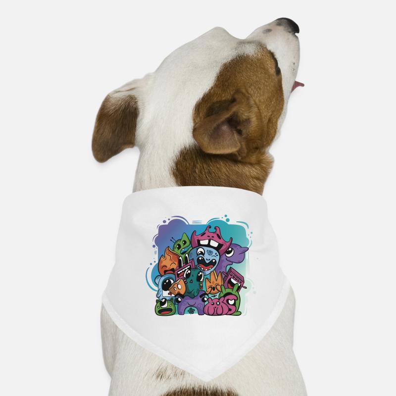Gift idea fantasy doodle art drawing characters Dog Bandana
