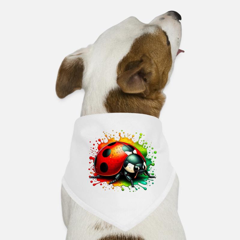 Marienkäfer - Hunde-Bandana - Weiß