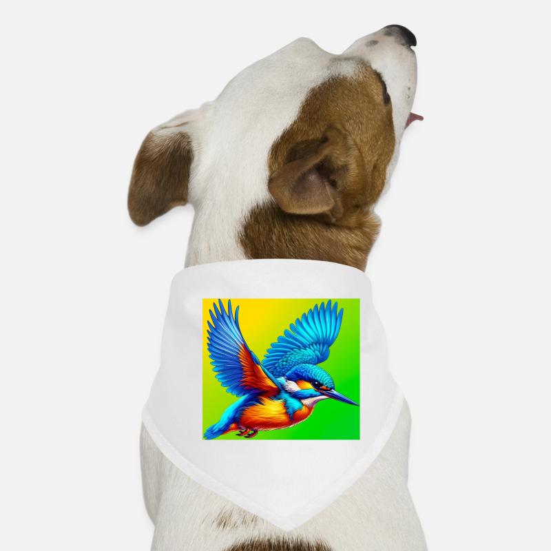Eisvogel - Hunde-Bandana - Weiß