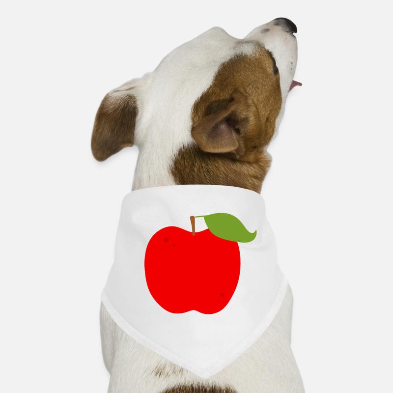 Illustration de pomme rouge vif Bandana pour chien