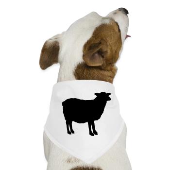Schaf Silhouette - Hunde-Bandana - Weiß - Vorne