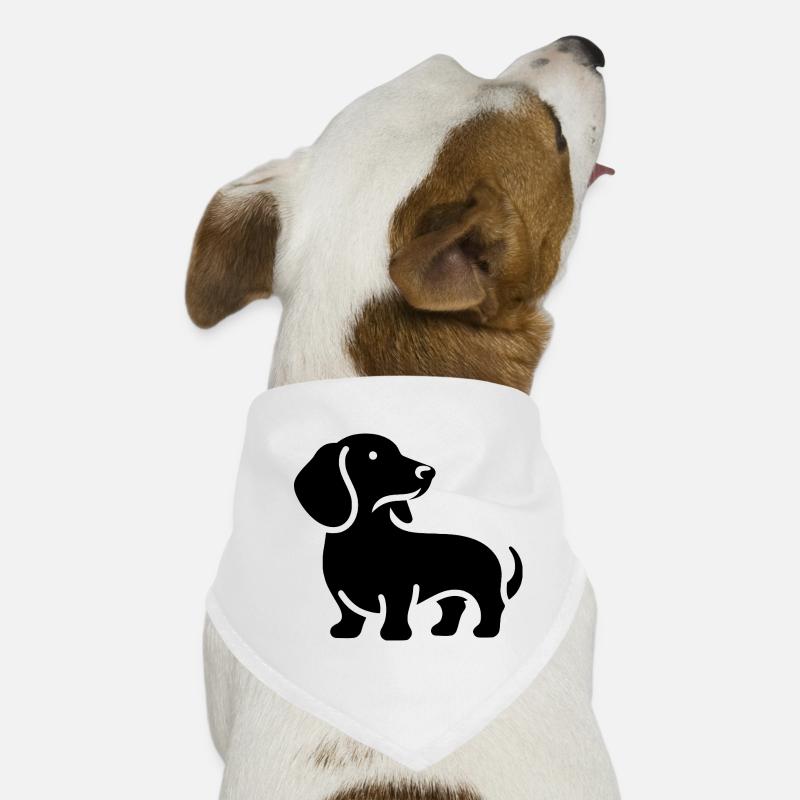 Teckel - Bandana pour chien - blanc