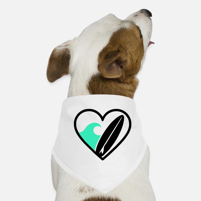 Surf Heart Wave Board Sea Summer Dog Bandana