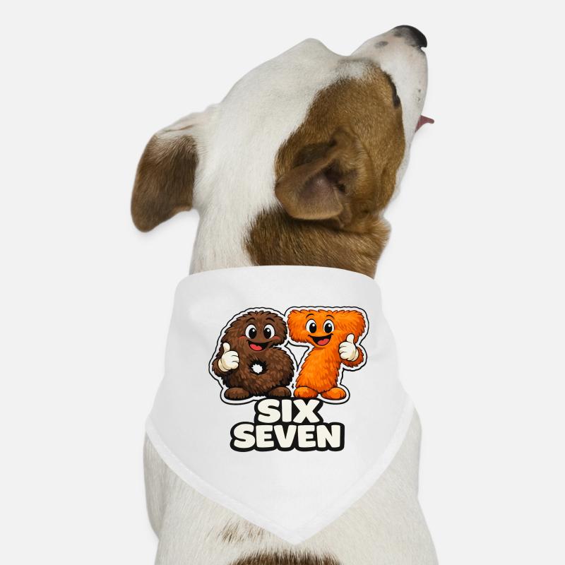 67 Six Seven Meme Monkey Tendance virale Bandana pour chien