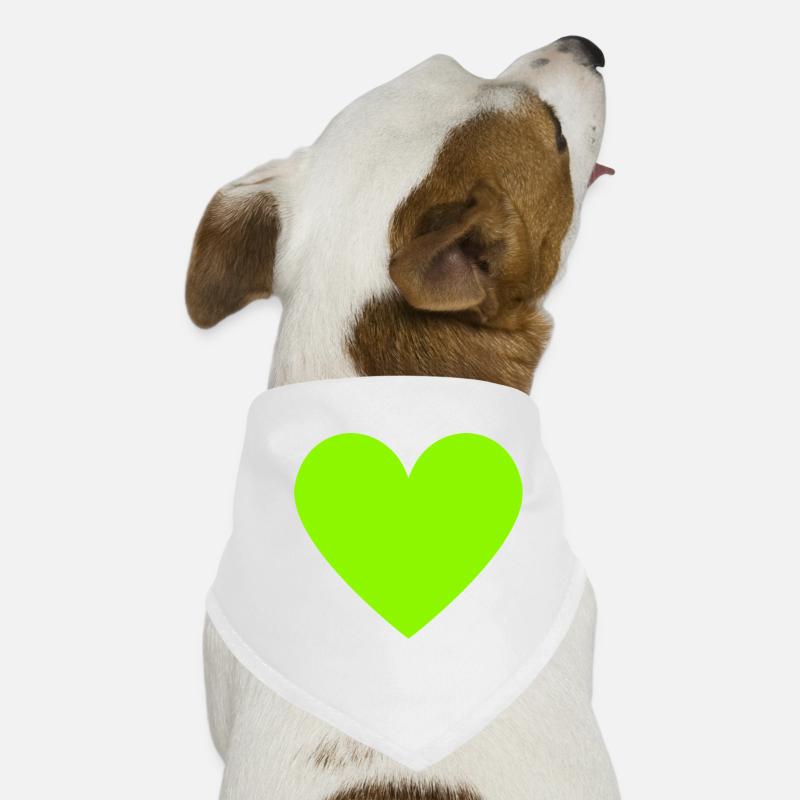 Vert Cœur Néon Rétro Bandana pour chien