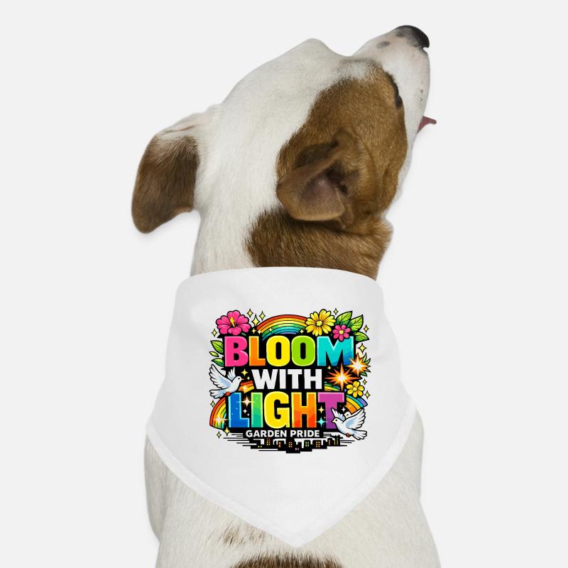 Déclaration florale de fierté de jardin Bloom With Light Bandana pour chien