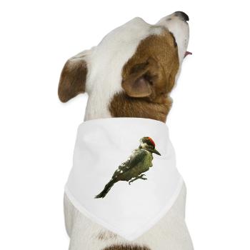 Buntspecht - Hunde-Bandana - Weiß - Vorne