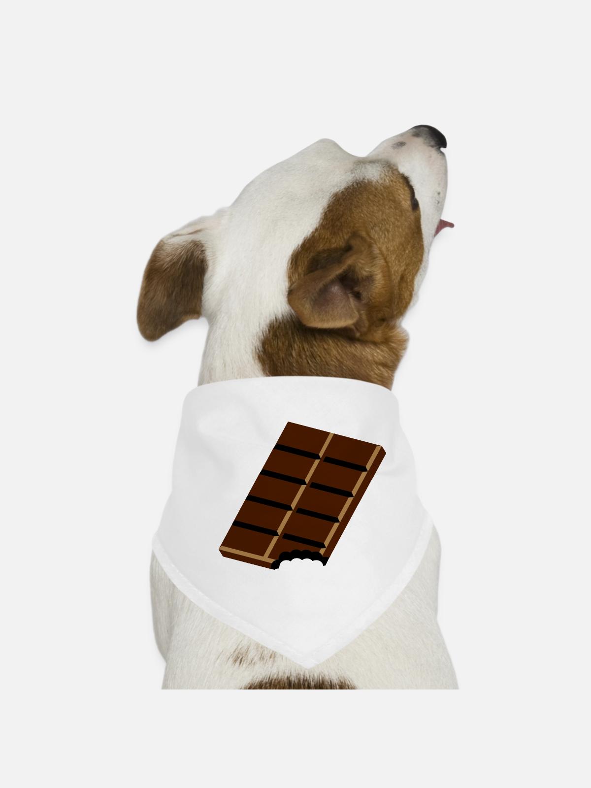 A chocolate bar - Dog Bandana - white - Front