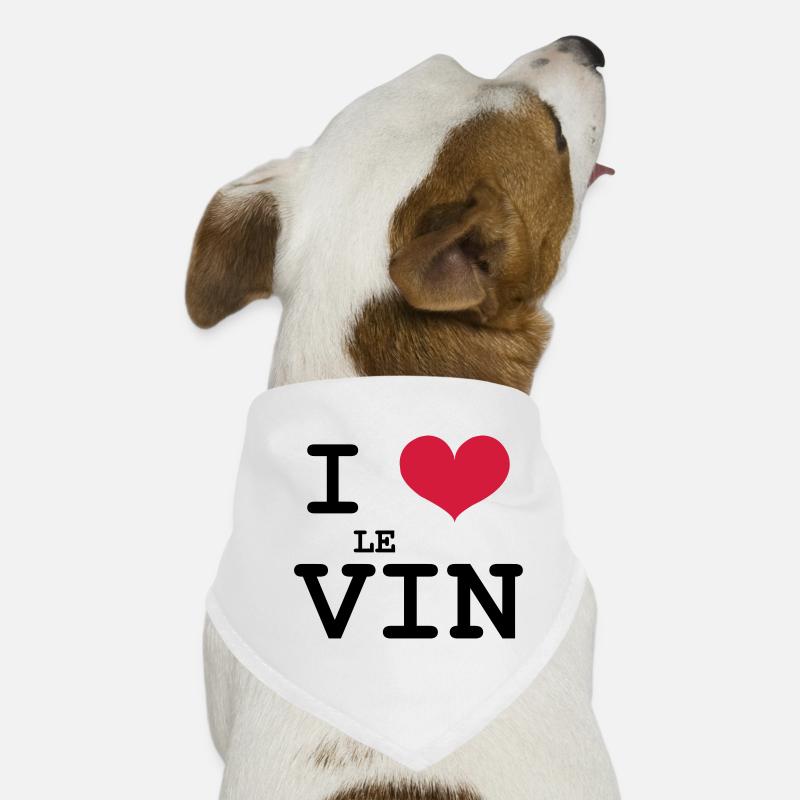 I Love le Vin Bandana pour chien