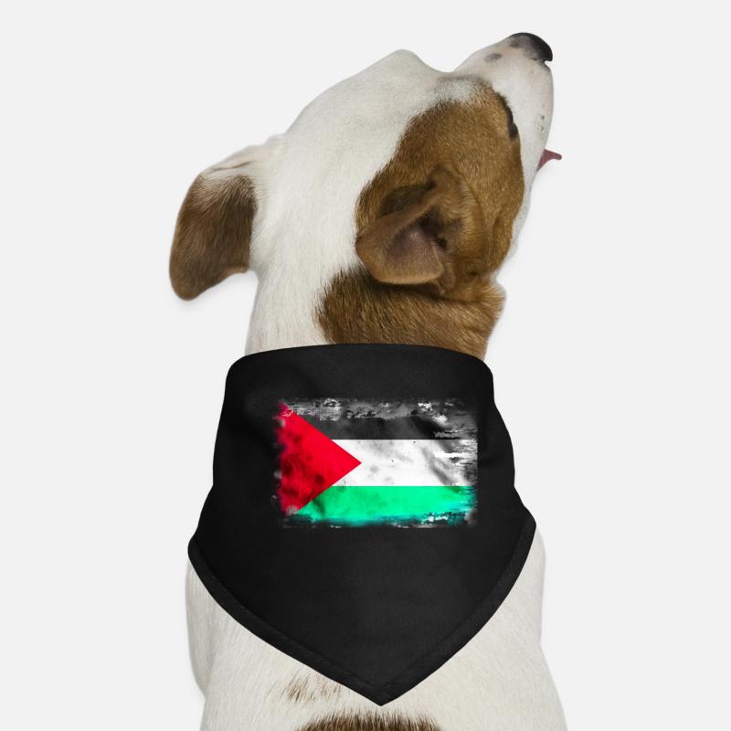 Contexte avec le drapeau de la Palestine Bandana pour chien