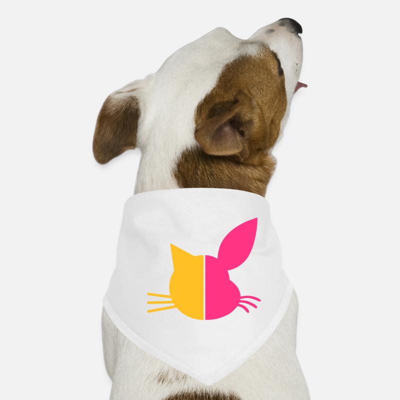 Half face cat, half face rabbit Dog Bandana