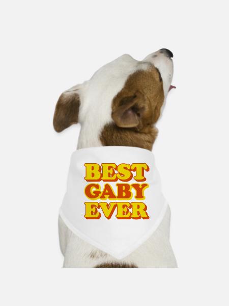 Gaby Vorname Lustiges Geschenk - Hunde-Bandana - Weiß