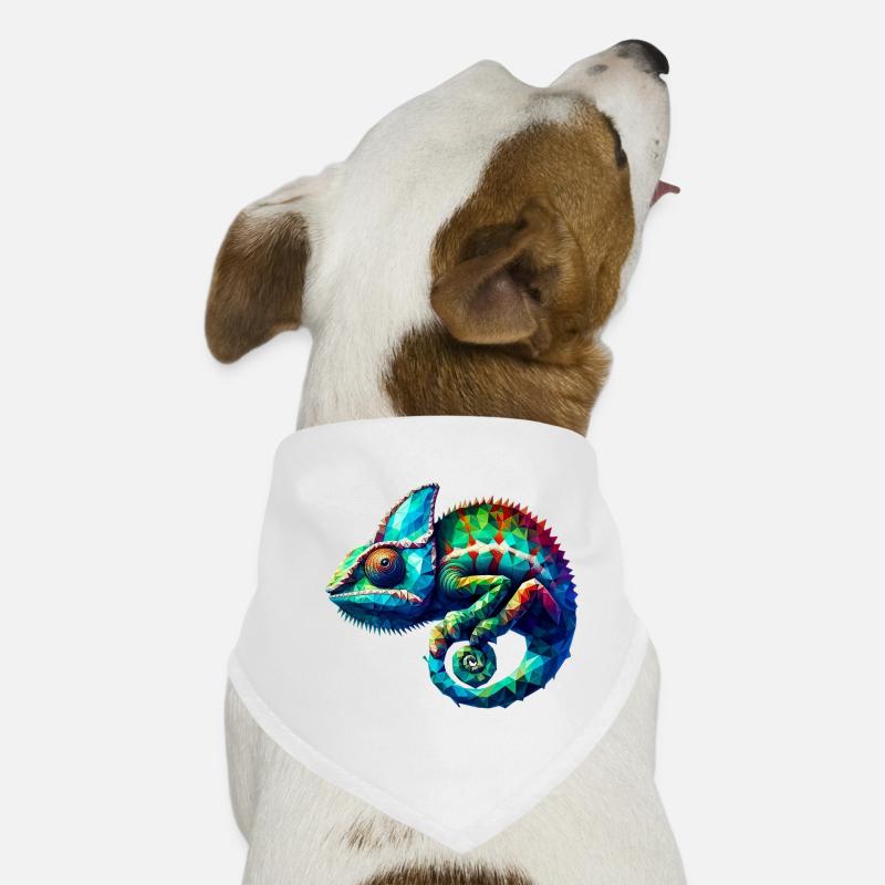 Caméléon polygonal Bandana pour chien