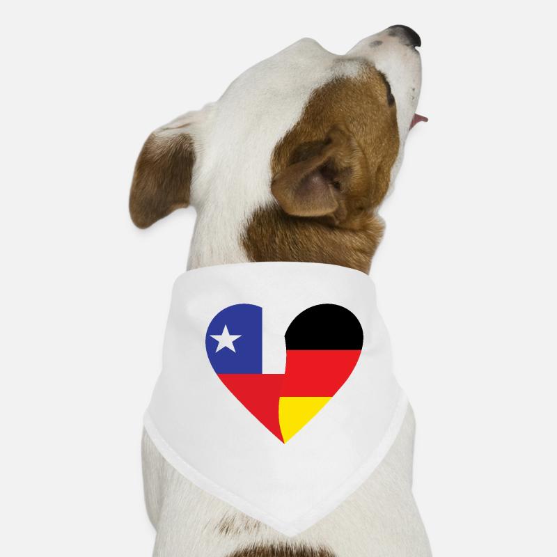 Chile Germany Heart Hunde-Bandana